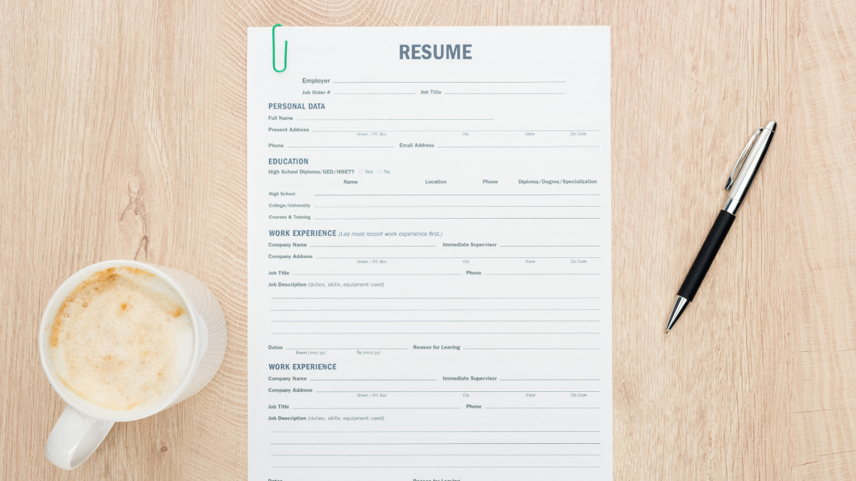 CV déménageur